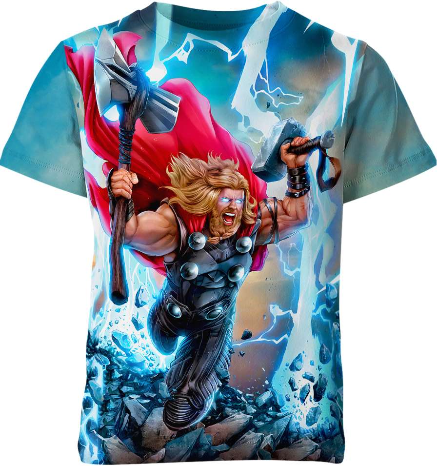 Exclusive Shirt: Unveiling the Power of the Gods: The Thor Shirt - A Marvelous 3D All-Over Print Tale