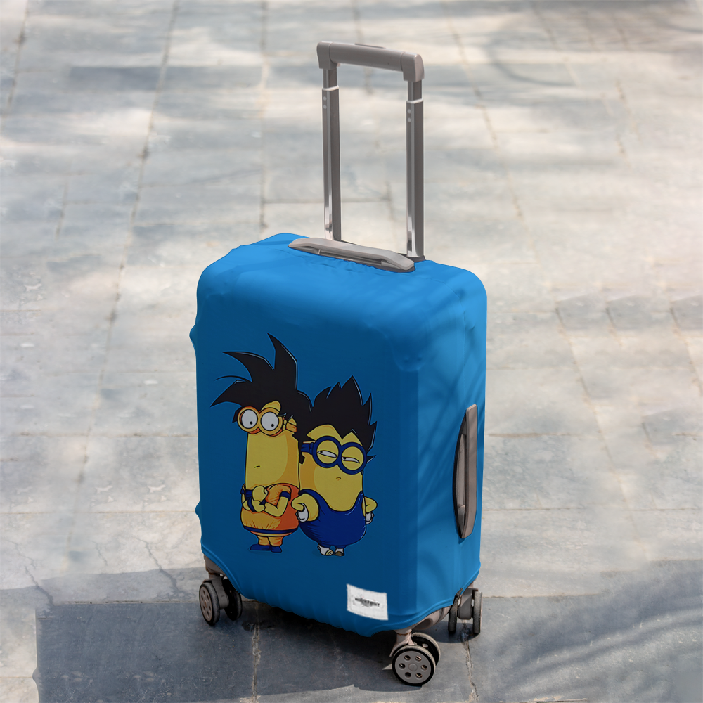 Goku vs Vegeta Minion Luggage Cover