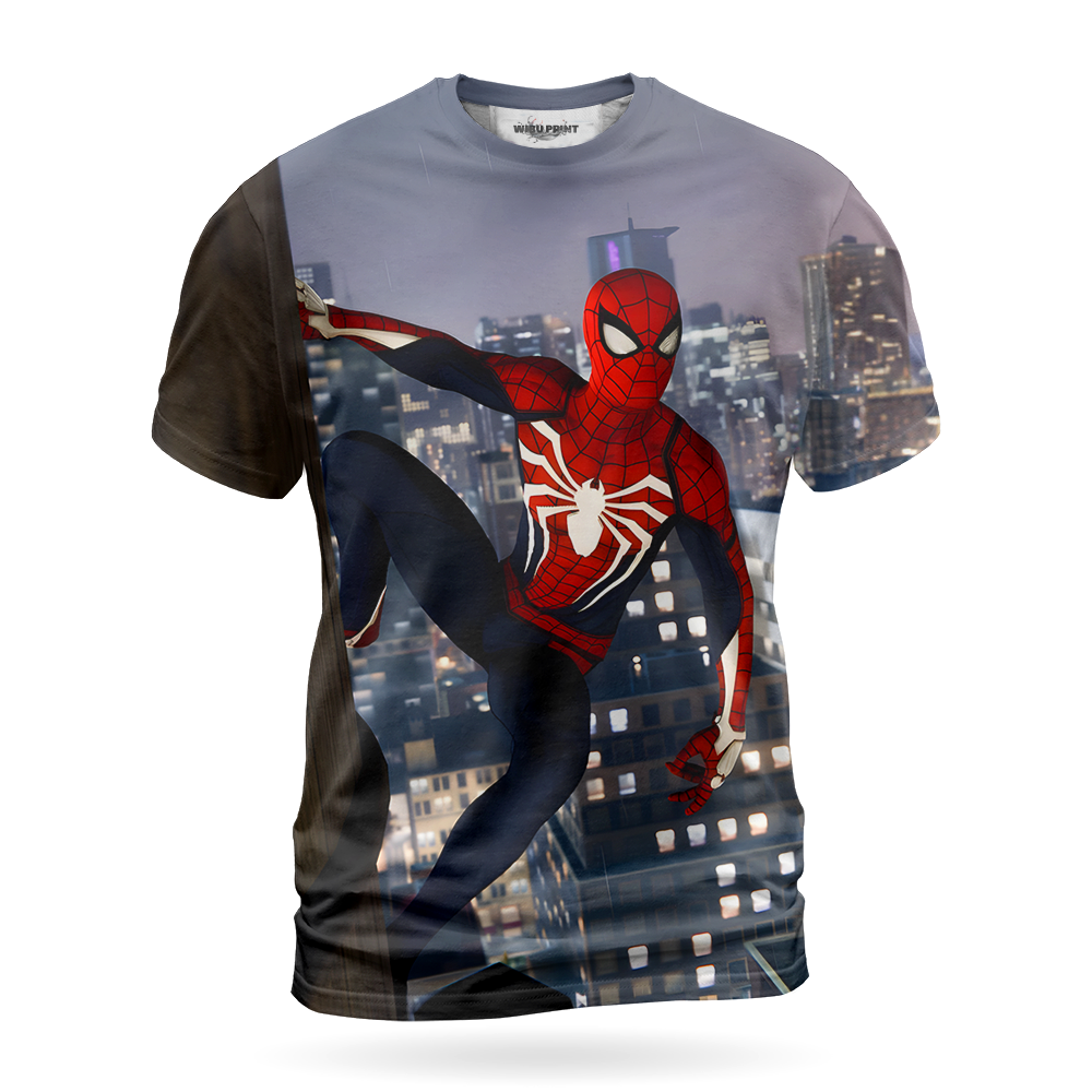 Spiderman Marvel Comics Full Over Print Unisex 3D Tshirt